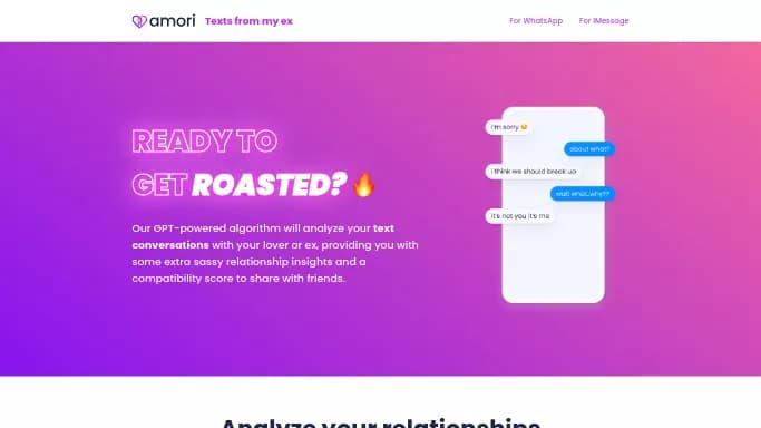 Texts from my ex — бесплатная нейросеть   для развлечений,  для знакомств,  для повышения продуктивности. 