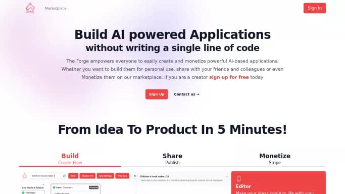 The Forge — платная нейросеть   для no Code/Low Code разработки. 