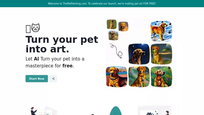 The Pet Painting — бесплатная нейросеть   для создания изображений. 