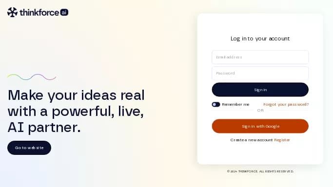 Thinkforce — бесплатная нейросеть   — чат-бот,  для повышения продуктивности, для помощи в автоматизации. Бесплатная версия с ограниченным функционалом, есть платные тарифы.