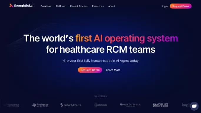 Thoughtful AI — платная нейросеть  , автономные ИИ (AGI),  в медицине, для помощи в автоматизации. 