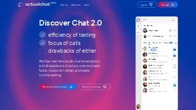 Нейросеть Actual Chat - Транскрибация аудио и видео,Продуктивность,Образование