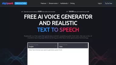 Нейросеть Big Speak AI - Генерация голоса