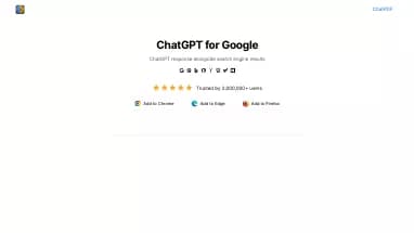 Нейросеть ChatGPT for Google - Расширения ChatGPT,Продуктивность