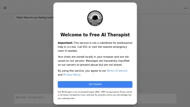 Нейросеть Free AI Therapist - Здоровье,Чат-бот,Маркетинг