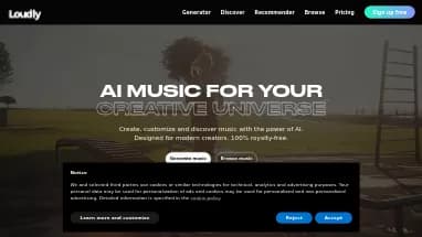 Нейросеть Loudly - Музыка