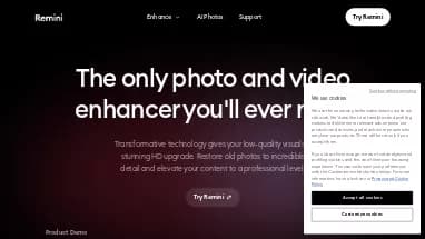 Нейросеть Remini - Редактирование изображений,Редактирование видео