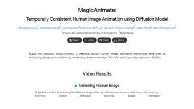 Нейросеть MagicAnimate - Open Source,Редактирование изображений,Редактирование видео