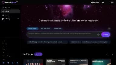 Нейросеть Soundverse AI - Музыка