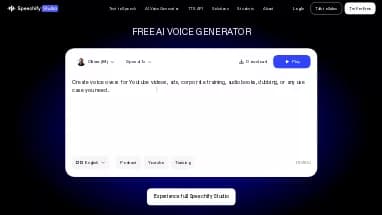 Нейросеть Speechify Studio - AI Voice Generator - Генерация голоса