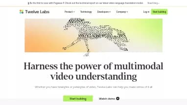 Нейросеть Twelve Labs - Определение ИИ,Копирайтинг,Разработка ПО