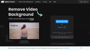 Нейросеть Unscreen - Редактирование видео