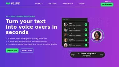 Нейросеть Wellsaidlabs - Генерация голоса