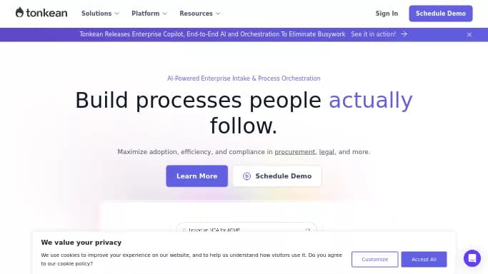 Tonkean — платная нейросеть   для no Code/Low Code разработки, для помощи в автоматизации. 