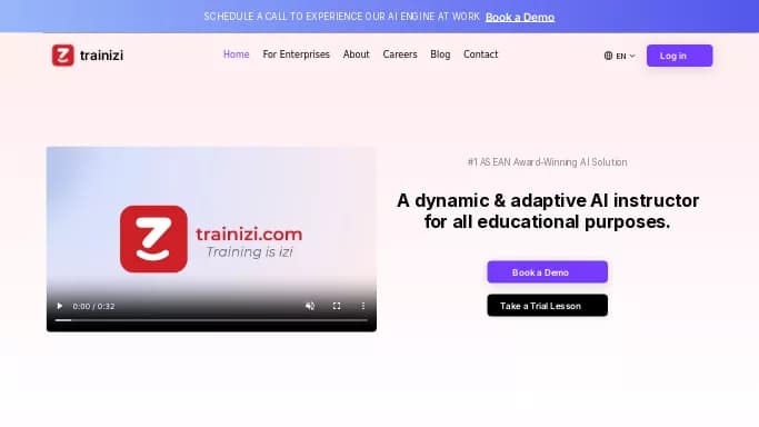 Trainizi — платная нейросеть   для помощи в образовании. 