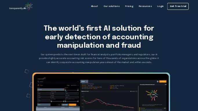 Transparently.AI — бесплатная нейросеть   для работы с финансами. Бесплатная версия с ограниченным функционалом, есть платные тарифы.