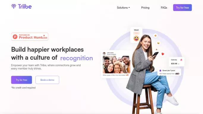 Triibe — бесплатная нейросеть   помогающие в управлении персоналом. Бесплатная версия с ограниченным функционалом, есть платные тарифы.