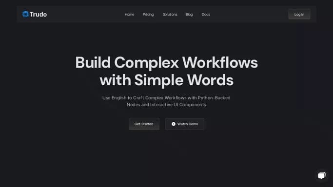 Trudo — платная нейросеть   для no Code/Low Code разработки. Бесплатная версия с ограниченным функционалом, есть платные тарифы.