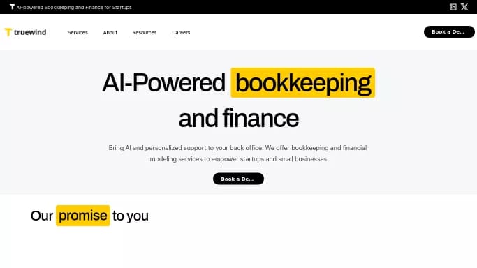Truewind — платная нейросеть   для работы с финансами. Бесплатная версия с ограниченным функционалом, есть платные тарифы.