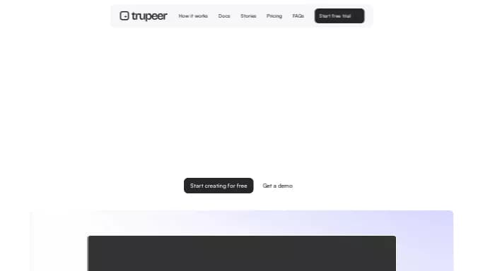 Trupeer — бесплатная нейросеть   для создания видео. Бесплатная версия с ограниченным функционалом, есть платные тарифы.
