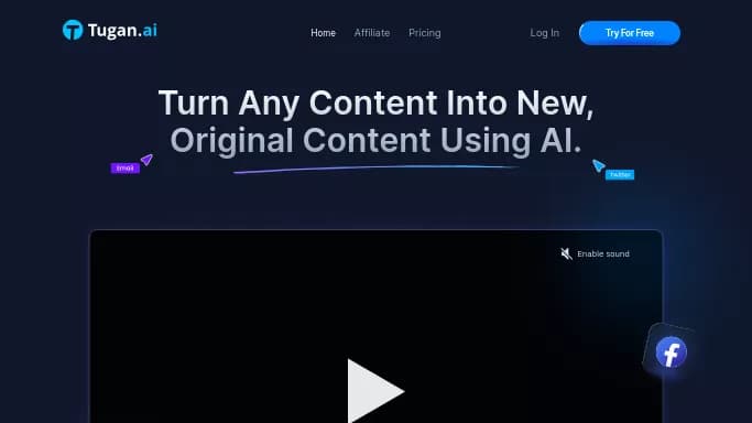 Tugan.ai — бесплатная нейросеть   для работы с электронной почтой,  для маркетинга. Бесплатная версия с ограниченным функционалом, есть платные тарифы.