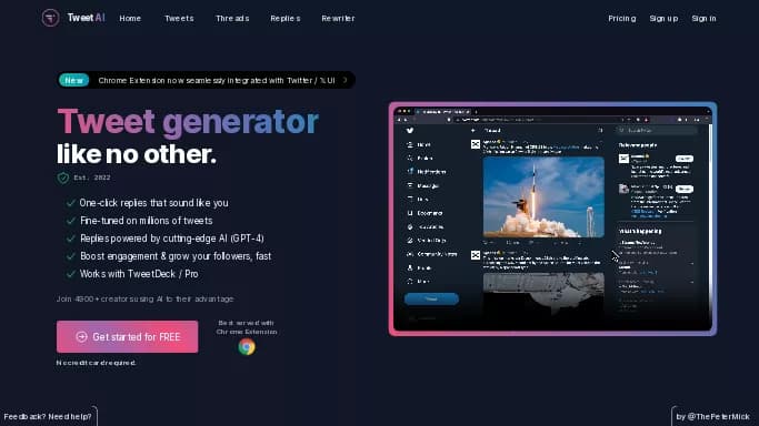 TweetAI — платная нейросеть   для SMM. 