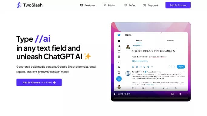 TwoSlash — платная нейросеть   для написания текста. Бесплатная версия с ограниченным функционалом, есть платные тарифы.