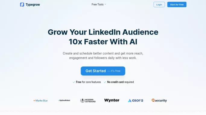 Typegrow — бесплатная нейросеть   для SMM. Бесплатная версия с ограниченным функционалом, есть платные тарифы.