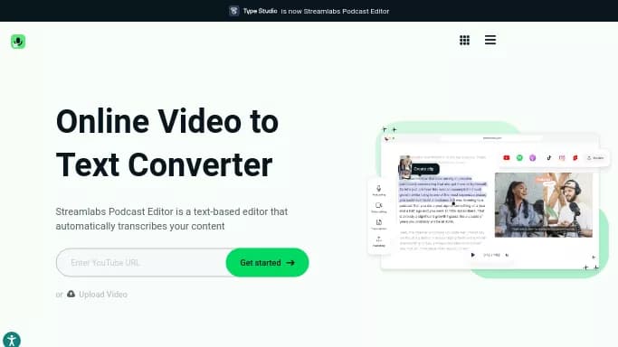 Type Studio — бесплатная нейросеть   для транскрибации аудио и видео,  для повышения продуктивности,  для помощи в образовании,  для перевода. Бесплатная версия с ограниченным функционалом, есть платные тарифы.