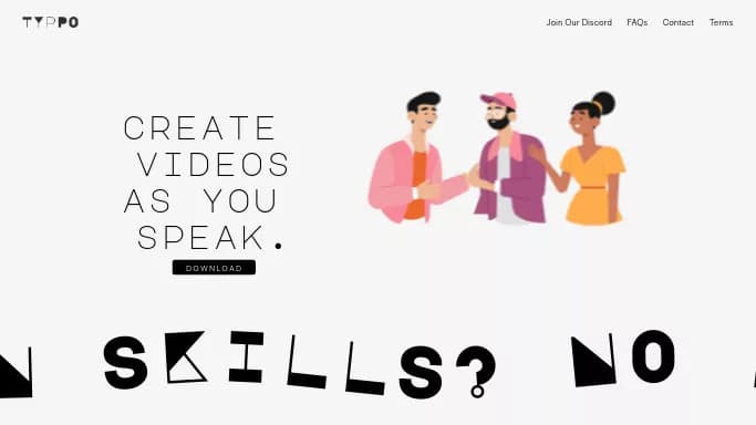 Typpo App — бесплатная нейросеть   для создания видео. 