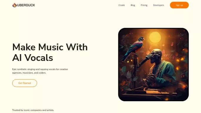 Uberduck — бесплатная нейросеть   для создания голоса. 