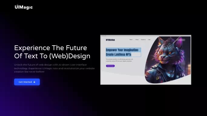 UiMagic — бесплатная нейросеть   для no Code/Low Code разработки,  для дизайна. Бесплатная версия с ограниченным функционалом, есть платные тарифы.