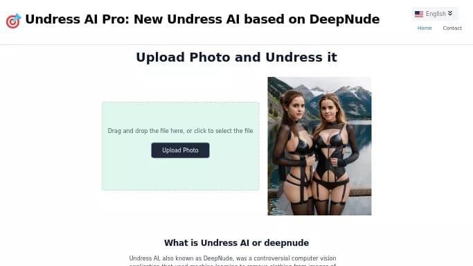 Undress.Show — бесплатная нейросеть   для раздевания девушек (18+). 