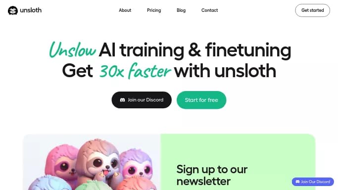 Unsloth AI — бесплатная нейросеть   — чат-бот, , модели LLM,  для no Code/Low Code разработки. 