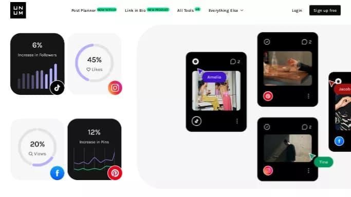UNUM — бесплатная нейросеть   для SMM. Бесплатная версия с ограниченным функционалом, есть платные тарифы.