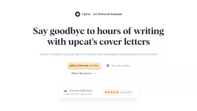 Upcat AI — бесплатная нейросеть  , расширения ChatGPT,  помогающие в управлении персоналом. Бесплатная версия с ограниченным функционалом, есть платные тарифы.