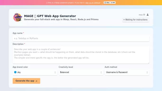 MAGE AI — бесплатная нейросеть   для no Code/Low Code разработки,  для дизайна. 