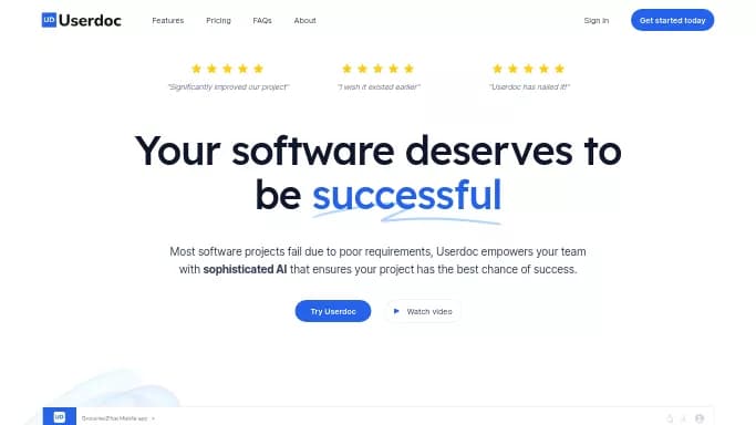 Userdoc — бесплатная нейросеть   для повышения продуктивности. Бесплатная версия с ограниченным функционалом, есть платные тарифы.