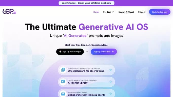 Usp.ai — бесплатная нейросеть   для создания изображений. Бесплатная версия с ограниченным функционалом, есть платные тарифы.