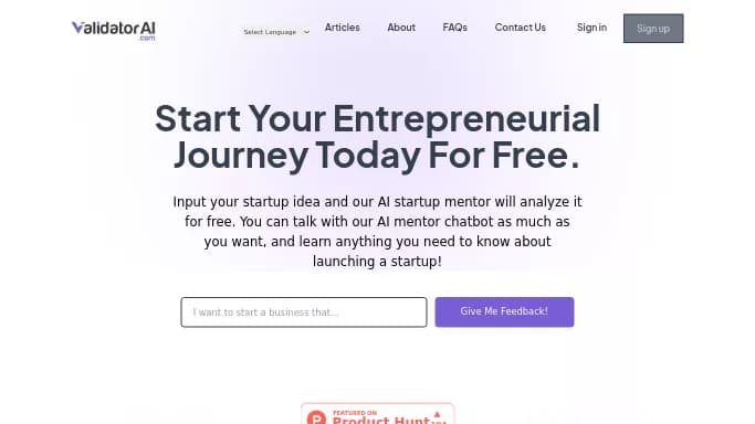 Validator AI — бесплатная нейросеть   для маркетинга. 
