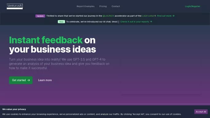 VenturusAI — бесплатная нейросеть   для маркетинга,  для повышения продуктивности. 