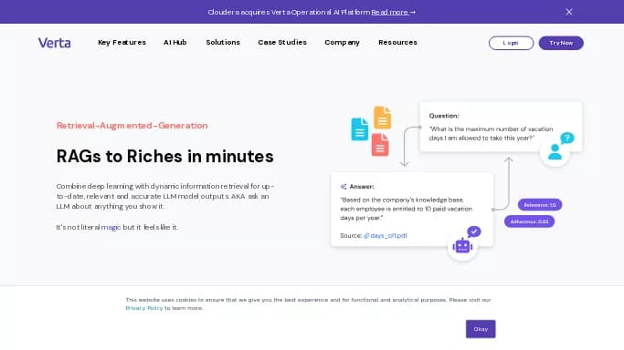 Verta RAG System — платная нейросеть   — чат-бот. 