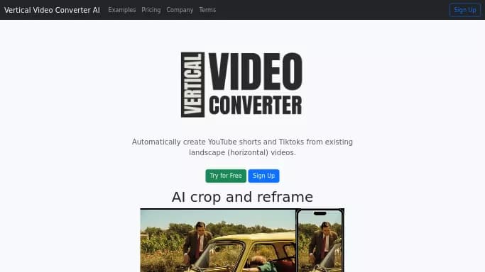 Vertical Video Converter — бесплатная нейросеть   для редактирования видео. Бесплатная версия с ограниченным функционалом, есть платные тарифы.