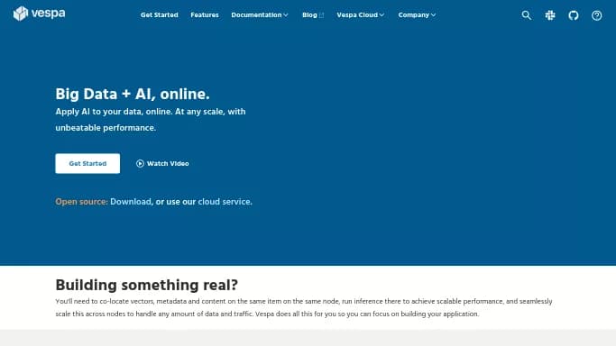 Vespa — бесплатная нейросеть   для анализа данных,  для разработки программного обеспечения,  для поиска. 