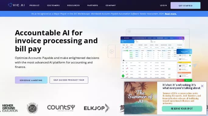 Vic.ai — платная нейросеть   для работы с финансами, для помощи в автоматизации, , автономные ИИ (AGI). 