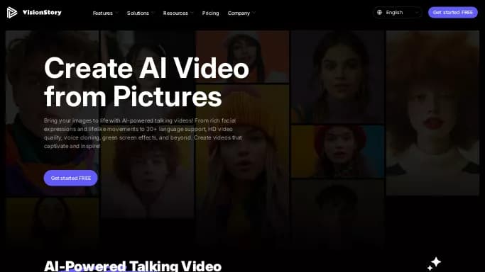 VisionStory — бесплатная нейросеть   для создания видео,  для создания голоса. Бесплатная версия с ограниченным функционалом, есть платные тарифы.
