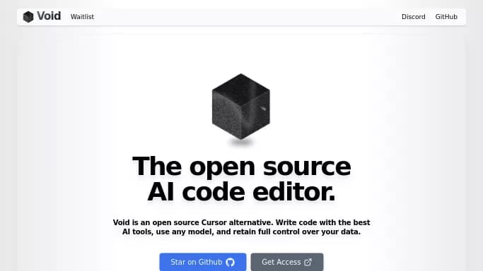 Void Editor — бесплатная нейросеть   для разработки программного обеспечения. 