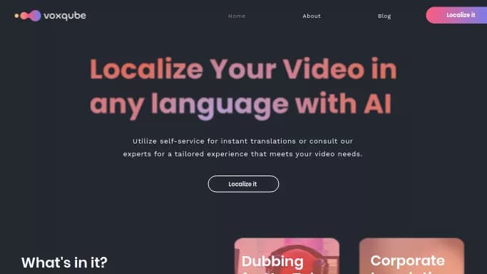 Voxqube — бесплатная нейросеть   для редактирования видео. 