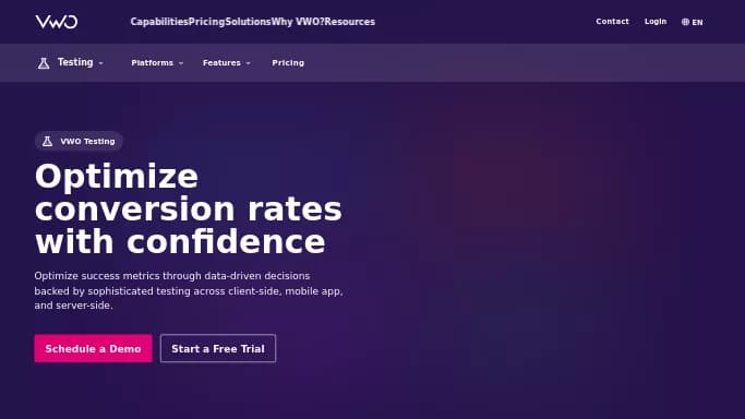 VWO — бесплатная нейросеть   для no Code/Low Code разработки. Бесплатная версия с ограниченным функционалом, есть платные тарифы.