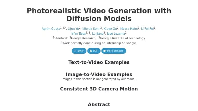 W.A.L.T — бесплатная нейросеть  undefined,  для создания видео. 